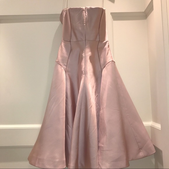 SOLD! $6800 J Mendel Midi Dress Pink Gown Beaded 2 - Picture 6 of 8